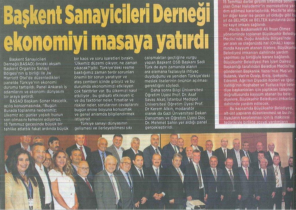 Başkent Sanayiciler Derneği Türkiye Ekonomisi Paneli